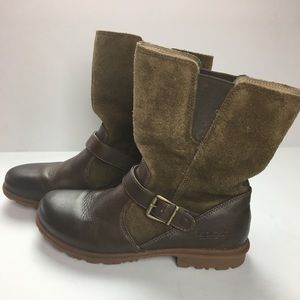Bogs Bobby Mid Rise Leather Suede Boots